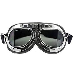 Gold ACE SELECT Novelty Steampunk Goggles Punk Glasses with Black Lens and Adjustable Band Retro Glasses for Cosplay