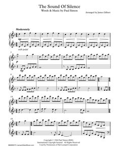 download easy piano sheet music to the sound of silence by simon sound of silence easy piano sheet music