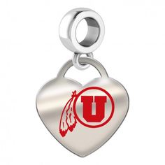 NCAA Utah Utes Adult Men Cufflinks Silver