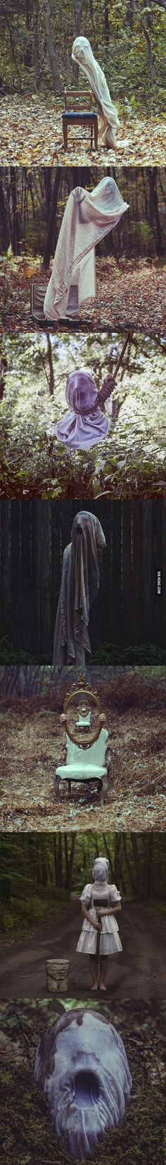 this forest is filled with ghosts diy ghost decorationcreepy halloween