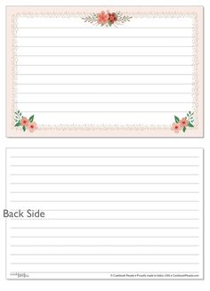 printable index card templates 3x5 and 4x6 blank pdfs avery cookbook templates