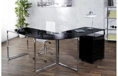 Bureau Blanc Fini Brillant à 2 Tiroirs : Les meilleures images du tableau bureau design sur en