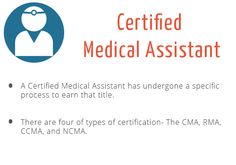types of medical assistant certifications