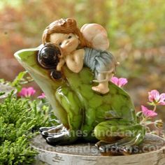 Miniature Dollhouse FAIRY GARDEN ~ Sitting PIXIE Boy Henry with Hedgehog ~ NEW