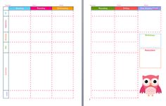 free printable weekly lesson plan template