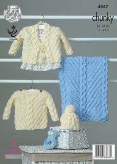 King Cole Chunky Hats and scarves Knitting Pattern Mens 4 designs 4608