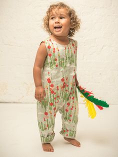 Little Green Radicals Baby Barn Owl Playsuit romper all in Organic 0 3 6 9 12