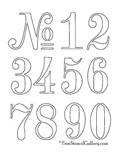 printable number outlines 0 9 on one page montessori and learning free templates for numbers