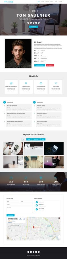 442 best one page website templates images in 2019 one page resume html template