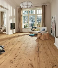 Wooden Floors Living Room, Rustic Wood Floors, Farmhouse Flooring, Wooden Flooring, Laminate Flooring, Plywood Floors, Parquet Flooring, Floor Design