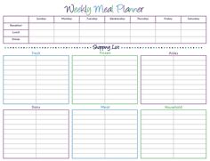 118 best meal planning grocery list printables images calendar printable grocery shopping list template