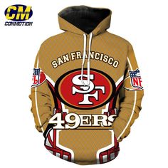 JJCat Mens Long Sleeve 3D Digital Print Casual Fashion Oilers Design Couples Pullover Hoodies