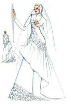 Muslimah dresses sketch image Muslimah dresses sketch image