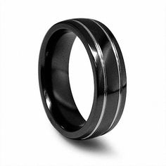 Details about / Edward Mirell 925 Sterling Silver /& Black Titanium Inlay Black Stripe Ring S:10