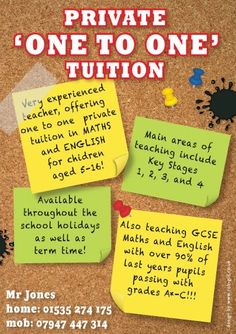 i was impressed by this hand painted tutoring flyer that i came elementary tutoring flyer from teacher