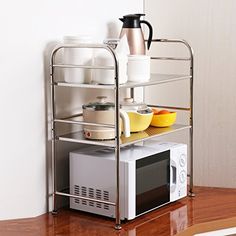 New 62 Bakers Rack Microwave Stand Rolling Kitchen Storage Cart W Xiantai Kitchen Storage Rack Microwave Oven Baker Organiz Https Www