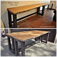 536 Best Bat Images On Pinterest In 2018 Home Decor Diy Live Edge Oak Pub Tables On Wheels So That They Can Be Positioned Into A Long Bar Or Back To Table