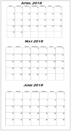 quarterly calendars 2018