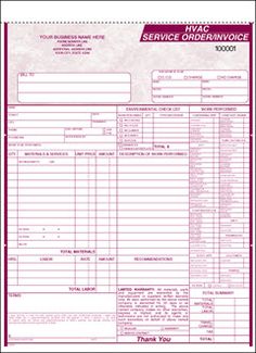service order invoice