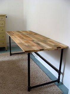 Diy Piping Table House Desks And Furniture Pipeing Desk Reclaimed White Cedar Desks With Pipe Ing Frame