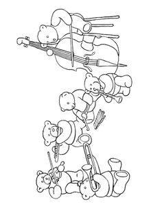 Coloring Page Musical Instruments
