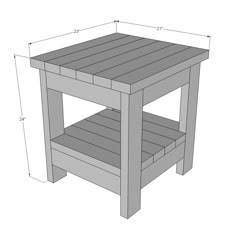 Diy Pallet Side Table Nightstand Multi Project Ideas Ana White Build A Tryde End Table With Shelf Updated Pocket Hole Plans Free And Easy Diy Project Furniture