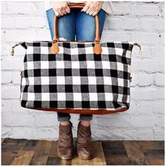 Green TARTAN PLAID Weekender Bag TOTE Beach Tote Beach Bag Green Plaid Tote Travel Tote Overnight Tote Travel bag Workout Tote Overnight Bag