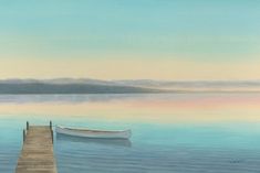 Zen Canoe I Giclee Stretched Canvas Artwork 30 x 20 Global Gallery James Wiens