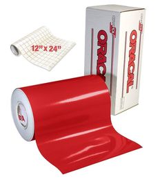 ORACAL 651 Craft Vinyl Wrap | Gloss Red 6ft x 12" For Cricut