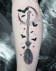 witches broomstick tattoo witches broomstick tattoo