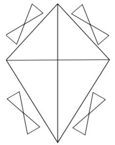 kite pattern coloring nuttin but preschool preschool pinterest printable kite template