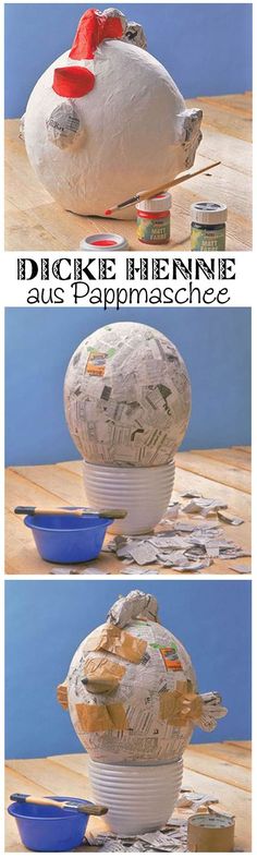 182 Besten Kunst Aus Papier Und Kleister Bilder Auf Pinterest In Henne Basteln