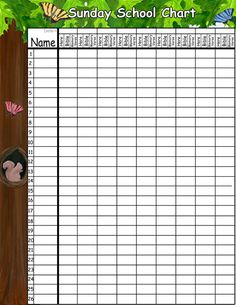 jungle sunday school chart decal attendance chart sunday school bible school attendance charts