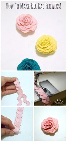 How To Make Ric Rac Flowers How To Make Ric Rac Flowers