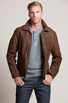 Tom Put Hard Work in Designing Original Snuff Leather Sherpa Brown Bane Coat