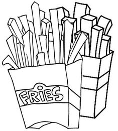 French Fries Coloring Pages