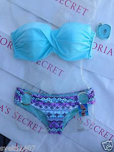 New Victoria/'s Secret Swim Pink Cheetah Print Knockout Bandeau Bikini Top