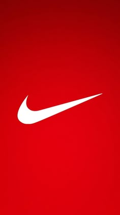 the nike logo on a red background