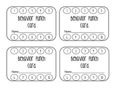 punch card template microsoft word