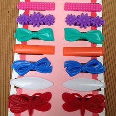 New Goody S 14 Vintage Style Barrettes Snap Plastic Orange Goody S Vintage Style Barrettes Snap Unused Plastic Erfly Flowers