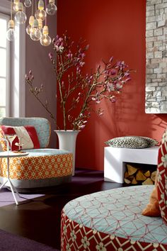 raumgestaltung mit farbe rote akzente setzen, 25 besten wandfarbe rot bilder auf pinterest | color palettes, house, Design ideen