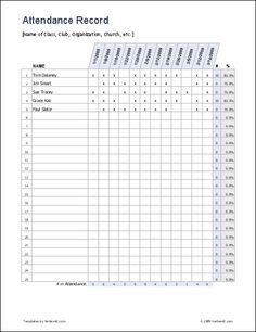 9 attendance sheet templates word excel pdf formats charts track and field event recording sheets
