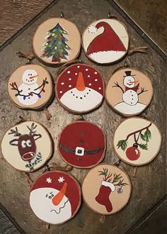 Talla a mano decoración de Navidad de Santa Santa Niños Pegatinas De Pared Uk 19