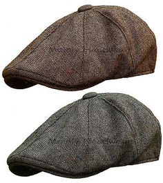 Genuine Leather 8 Panel Gatsby Flat Cap ; Newsboy Vintage Thug Applejack Driving