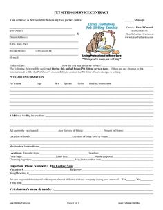 pet sitter checklist template koni polycode co