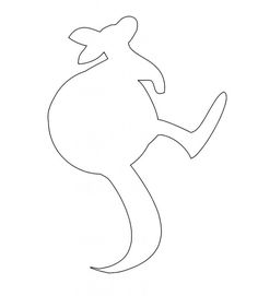 Free Craft Instructions And Printable Templates For Dot Painting Australian Kangaroo Dot Painting