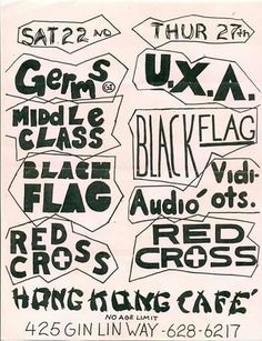 pin by jay dee on 1970s and 1980s cal mostly punk rock gig flyers hong kong cafe punk flyers