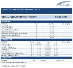 15 best nasm sample exercise programs images workout programs