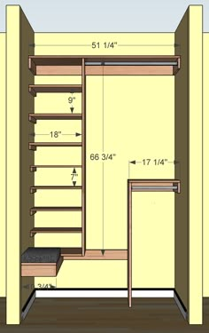 Dimensions for half-height and full-height hanging spaces. Click ...