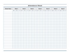 11 best attendance sheet
